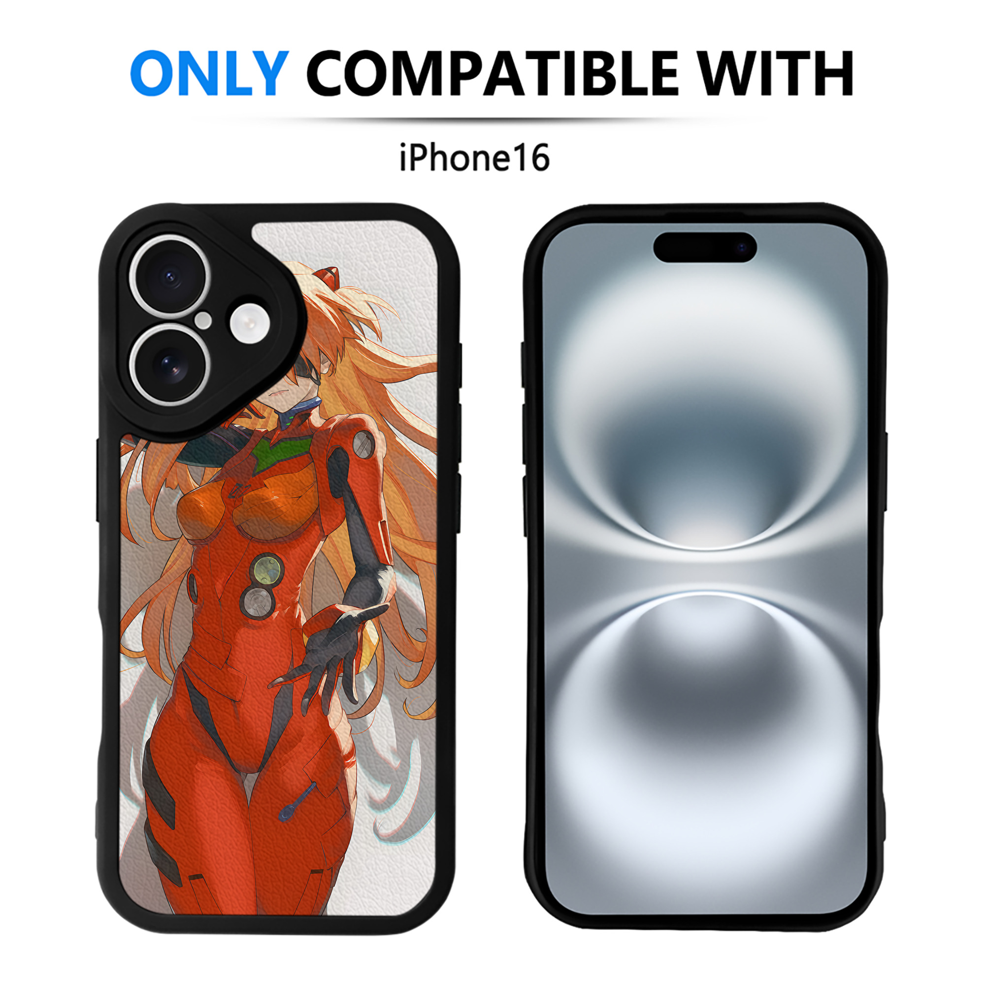 （画像用） EVA 新世紀エヴァンゲリオン 【iPhone 16シリーズ対応】シリコンスマホケース（レザー調） 材質：シリコン